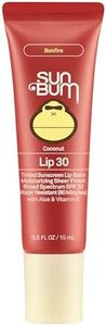 Sun Bum SPF 30 Sunscreen Bonfire Tinted Lip Balm - Coconut Flavor Broad Spectrum Moisturizing with Aloe & Vitamin E - Hawaii 104 Act Compliant (Made Without Octinoxate & Oxybenzone) - 0.5 oz