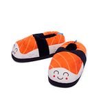 Coddies Sushi “Shoe-shi” Slippers | Unisex Funny Slippers, Gag Gift, Cute Anime Kawaii Present (8-11 Men | 10-13 Women) Brown