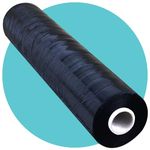 Triplast 1 Roll x 400mm Black Pallet Stretch Wrap | Extra Long Roll, Standard Core, 17mu Thick | Shrink Wrap, Cling Film, Plastic Wrap | Packaging for Removals, Industrial & Warehouse Use