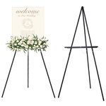 MEEDEN Wooden Easel Stand for Display: Black Wood Tripod for Wedding Sign - Poster Board Holder for Welcome Picture