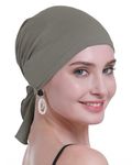 osvyo Bamboo Chemo Headscarf for Women with Hair Loss - Cancer Patients Headwear Turban in Sealed Packaging, Dark olive green, One size