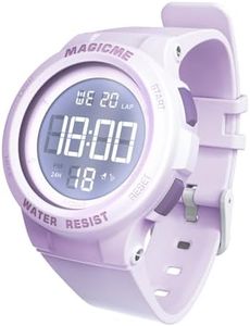 Bigmeda Reloj Digital para Niños Multifunción Resistente al Agua Reloj Digital con Alarma LED para Niños y Nina de 6 a 15 Años para Deportes al Aire Libre (Morado macarrón)