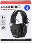 PROHEAR 030 Bluetooth 5.4 Electronic Shooting Ear Protection Earmuffs, Noise Reduction Sound Amplification Hearing Protector for Gun Range and Hunting,Gifts for Women Man - Black