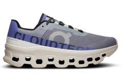 On Women's Cloudmonster Sneakers, Mist/Blueberry, 7