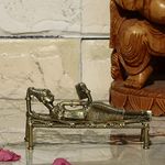 Vintage Gulley Brass Dhokra Reading Woman I Handmade I Brass Decorative Living Room Miniature Showpieces