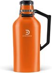 DrinkTanks Craft Growler, Passivated Stainless Steel Growlers for Beer, Leakproof and Vacuum Insulated Beverage Tumbler, Easy-to-Use Soda, Wine, or Coffee Tumbler with Handle, Moab, 128 Oz