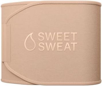Sweet Sweat Toned Waist Trimmer for Women and Men | Premium Waist Trainer Belt to 'Tone' Your Stomach Area (Stone, X-Large)