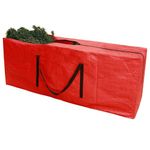 PATIO PLUS 9 FT Christmas Tree Storage Bags, Easy to Store Christmas Tree Storage with Full Zipper,Durable Reinforced Carry Handles,Wipe Clean Surface Large Bag for Xmas Tree and Decorations Red