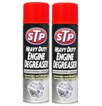 STP Engine Degreaser – 2 Pack x 500ml – Heavy Duty Bay Cleaner – Removes Oil, Grease & Dirt – Powerful Car Engine Cleaner Spray for Car Maintenance