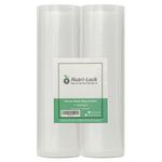 Nutri-Lock Sous Vide Vacuum Sealer Bags. 2 Rolls 28cm x 15m (30 Metres Total). Bulk Commercial Grade Sealer Bag Rolls. 11"x50'.