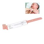 IS IndoSurgicals Patient Identification Band for Pediatric/New Born Baby, PINK Color (Pack of 100 Pcs.)