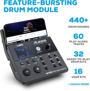 Alesis Nitro Max Electronic Drum Kit – Mesh Pads, Complete Set