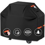 Grill Cover BBQ Grill Cover 600D Waterproof Heavy Duty Gas Grill Cover, UV & Dust & Rip-Proof, Barbecue Grill Covers for Weber, Brinkmann, Char Broil Grills and More, (59" L x 24" W x 46" H, Black)