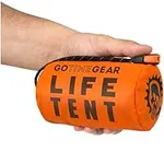 Go Time Gear Life Survival Shelter – 2 Person Emergency Tent – Use As Tube Tent, Survival Tarp - Includes Survival Whistle & Paracord Orange 1 Pack