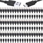 Kanayu 50 Pcs Micro USB Cable Bulk, 3.3 Ft Fast Charging Cable 2A Black Cable Charge Cord Compatible with Samsung Galaxy S7 S6 Edge J7 S5, Note 5 4, K40 K20, Kindle, PS4, Tablet