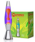 MATHMOS Astro Baby Lava Lamp Silver | Made in Britain Since 1964 | Violet & Orange Lava Lamps | Unique Lava Lamp Formula | Made to The Highest Safety Standards