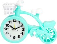 Sigaram Analog Table Clock, Cycle Design Decoative Alarm Clock in Blue Color Cycle Showpiece for Home, Office Desk Decoration Analog Clock