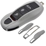 AeroBon 3-Piece Painted Key Fob Cover Compatible with Porsche Key Cover, Key Shell Replacement (Chalk)