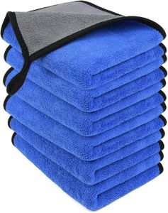 URAQT Microfibre Cleaning Cloths, 6-Pack – Lint-Free, Super Absorbent, 40x30cm