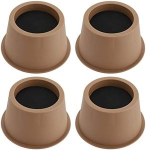 BSTKEY Juego de 4 elevadores de cama de 5 cm, elevadores de silla, elevadores de escritorio, elevadores de mesa, elevadores circulares para muebles, color marrón