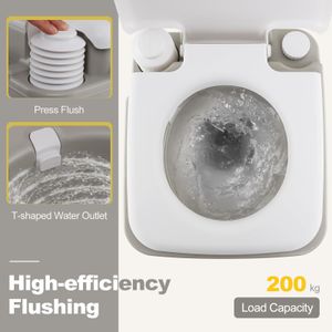 COSTWAY 20L Portable Camping Toilet – Outdoor Travel Commode