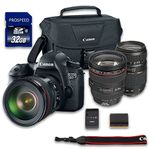 Canon EOS 6D DSLR Camera Bundle with Canon EF 24-105mm f/4L is USM Lens + Tamron Zoom Telephoto AF 70-300mm Autofocus + 32 GB Memory Card + Camera Case