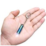 Nitefox e1 Smallest Super Tiny Keychain Flashlight, Mini Bright Key Ring Light Torch for EDC Emergency Dog Walking Sleeping Reading Gift for Student Kids or Parents (e1-Steel Fire color)