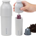 Navaris Coffee Pod Recycling Tool (1 Piece) - Recycler for Espresso Pods - Aluminium Capsule Recycling at Home - Grey