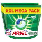 Ariel All-in-1 PODS®, Washing Liquid Laundry Detergent Capsules 122 Washes, Original, Outstanding Stain Removal In 1 Wash, Brrrilliant In Cold & Short