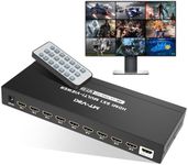 MT-VIKI 4K HDMI Multi-Viewer 9x1 w/IR Remote, 4K@30Hz Seamless HDMI Switcher 9 in 1 Out for PS4/PS5/Security Camera