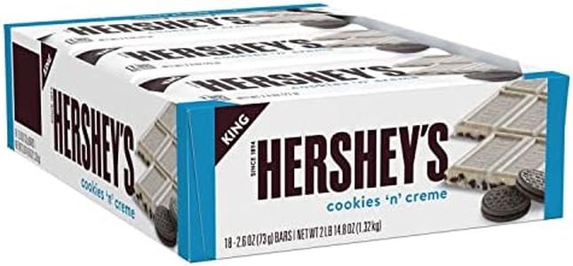 HERSHEY'S COOKIES 'N' CREME King Size Candy, Bulk, Individually Wrapped, 2.6 oz Bars (18 Count)