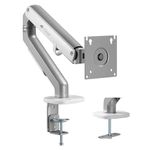 ARTIKEL Monitor Desk Mount | Adjustable Spring Assisted Monitor Arm | VESA Mount with C Clamp & Grommet Mounting Base | Computer Monitor Stand for Screen up to 32 inch | Economy Single Series | White