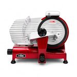 KWS MS-10XT Premium 320W Electric Meat Slicer 10-Inch in Red with Non-sticky Teflon Blade, Frozen Meat/Deli/Cheese/Food Slicer Low Noises Commercial and Home Use [ ETL, NSF Certified ]