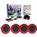 Dolphin Automotive DFM400 Reverse Parking Sensors Flush Mount OEM Style 4 Ultrasonic Radar Sensor Kit Audio Alert System - Iron Grey