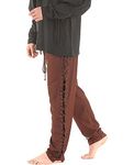 ThePirateDressing Medieval Renaissance Pirate Lace-Up Pants Costume C1122 [Chocolate] (XX-Large)