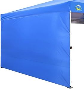 CROWN SHADES SunWall Silver Coated for 10x10 Pop up Canopy Tent, 1 Pack Sidewall Only with Silver Coating (1 Pack, Blue)