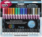 Tulip T33701 Fabric Markers Opaque 15Pk Multi