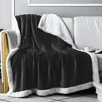 Everlasting Comfort Furry Sherpa Throw Blanket - Soft, Fluffy, Fuzzy, Plush, Thick, Minky Throws