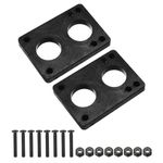 PATIKIL 10mm / 3/8" Skateboard Riser Pads with Hardware Screw Kit, 2 Set PU Angled Wedge Shock Pads 40mm Mounting Bolt Nut for Skateboard Truck Cruiser, Black