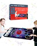 SUNLIN 2-in-1 Music Jam Mat, Music Learning Toy for Boys Girls 3-6, Drum Set + Piano Mat, Toddler Birthday Gift 3 4 5 6 Years, Record & Playback, Built-in Songs, 8 Instrument Sounds, Volume Control