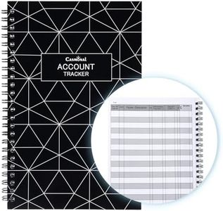 CASMONAL A5 Big Checkbook Register, Check Registers for Personal, Check Book Register & Debit Card Transaction Notebook, Checking Account Register, Business Ledger, Cash Log & Expense Tracker, Black