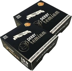 200 "Derby Premium" Single Edge Razor Blades for straight razor