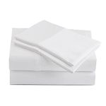 Cal-King 4 Pc Sheet Set 600 TC Sheets Cal-King Size Cotton Sheets for Cal-King Size Bed Sateen Long Staple Deep Pockets Flat Fitted Pillow Case Better Than Percale Hotel Quality White
