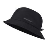 BASSDASH UPF50+ Fishing Bucket Hat for Men Women Lightweight Water Resistant Packable Outdoor Summer Sun Hats FH13, Black, One Size