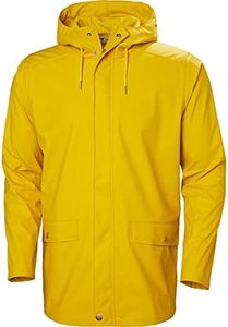 Helly Hansen Men's Moss Long Hooded Fully Waterproof Windproof Raincoat Jacket, 344 Essential Yellow, X-Large