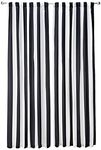 Lush Decor, Black Wilbur Stripe Room Darkening Window Curtain Panel Pair, 108" x 52", 108 in L