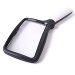 ADTALA Magnifying Glass with Light, Folding Handle, 5 Bright LED Magnifier, 2X Rectangular Handheld Reading Magnifying Glass for Seniors, Low Vision, Macular Degeneration, Hobbyists by H+LUX