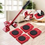 BIRZAR Furniture Lifter Mover Tool Set Heavy Duty Furniture Shifting Lifting Moving Tool with Wheel Pads for Easy and Safe Moving, Suitable for Sofas, and Refrigerators