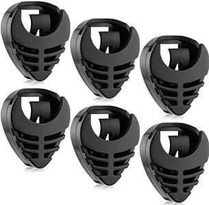6 Piezas de Púas de Guitarra Soporte de Púas de Guitarra Adhesiva Púas Plástico Negro para Fácil de pegar en Guirarra con Adhesivo de Espalda y Accesorios de Guitarra para Guitarra Acústica Ukelele