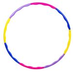 RATNA'S Hula Hoop Unicorn Colours Ring - 30 inch Diameter - 8 Inter-Lockable Pieces - Exercise Ring for Fitness - Kids and Adults - Multicolor